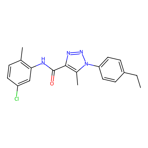 N-(5-chloro-2-methylphenyl)-1-(4-ethylphenyl)-5-methyl-1H-1,2,3-triazole-4-carboxamide structure