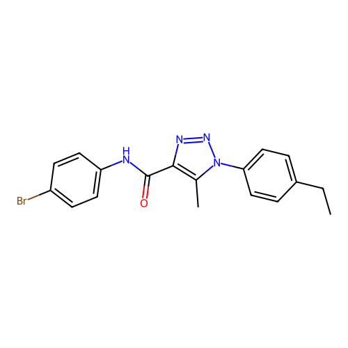 N-(4-bromophenyl)-1-(4-ethylphenyl)-5-methyl-1H-1,2,3-triazole-4-carboxamide structure