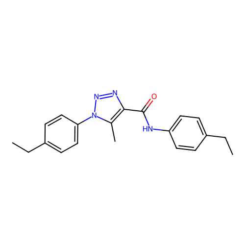 N,1-bis(4-ethylphenyl)-5-methyl-1H-1,2,3-triazole-4-carboxamide structure