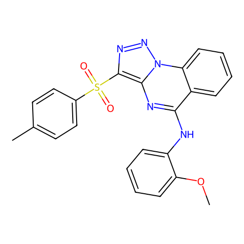 N-(2-methoxyphenyl)-3-(4-methylphenyl)sulfonyltriazolo[1,5-a]quinazolin-5-amine structure