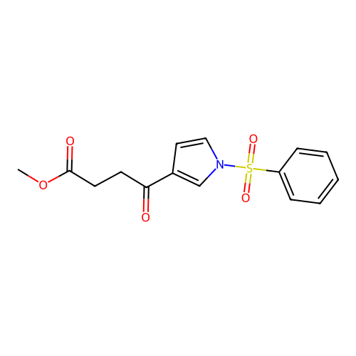 Methyl 4-[1-(benzenesulfonyl)pyrrol-3-yl]-4-oxobutanoate structure