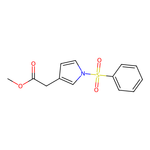 1-(Phenylsulfonyl)-3-(carbomethoxymethyl)pyrrole structure