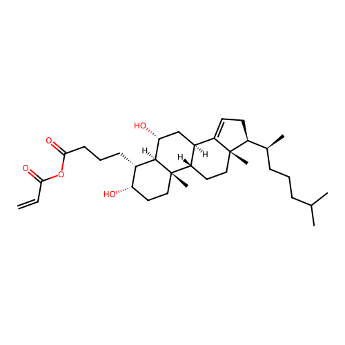 Cholest-5-en-3-ol (3beta)-, 3-(4-((1-oxo-2-propen-1-yl)oxy)butanoate) structure