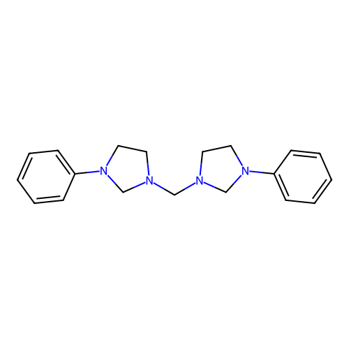 1-Phenyl-3-[(3-phenylimidazolidin-1-yl)methyl]imidazolidine structure