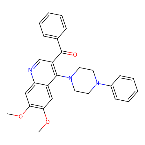 [6,7-Dimethoxy-4-(4-phenylpiperazin-1-yl)quinolin-3-yl]-phenylmethanone structure