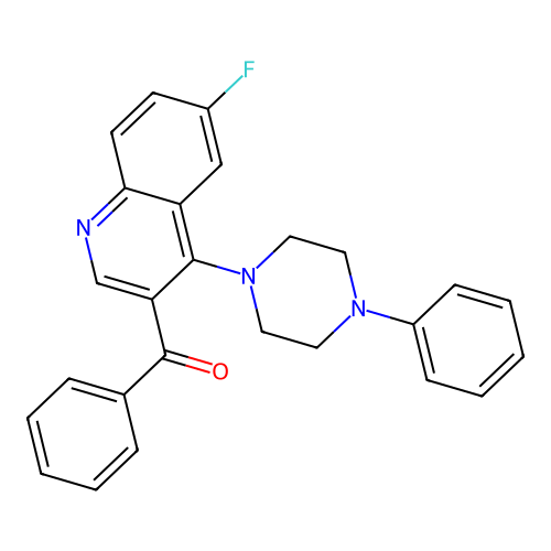 [6-Fluoro-4-(4-phenylpiperazin-1-yl)quinolin-3-yl]-phenylmethanone structure