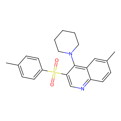 6-Methyl-4-(piperidin-1-yl)-3-tosylquinoline structure