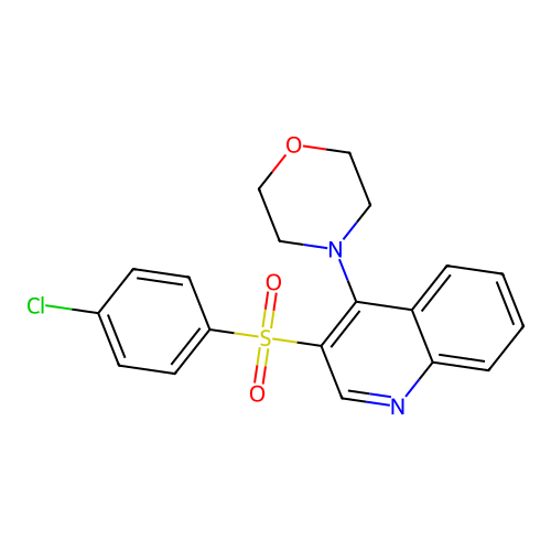 4-[3-(4-Chlorophenyl)sulfonylquinolin-4-yl]morpholine structure