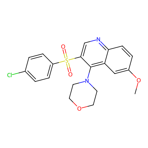 4-[3-(4-Chlorophenyl)sulfonyl-6-methoxyquinolin-4-yl]morpholine structure
