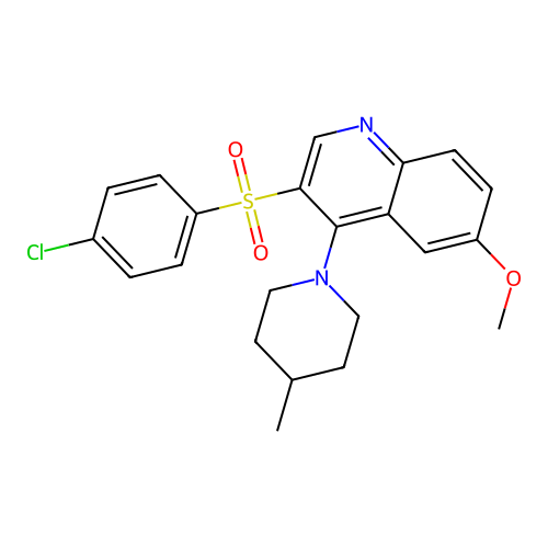 3-(4-Chlorophenyl)sulfonyl-6-methoxy-4-(4-methylpiperidin-1-yl)quinoline structure