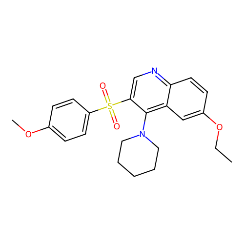 6-Ethoxy-3-(4-methoxyphenyl)sulfonyl-4-piperidin-1-ylquinoline structure
