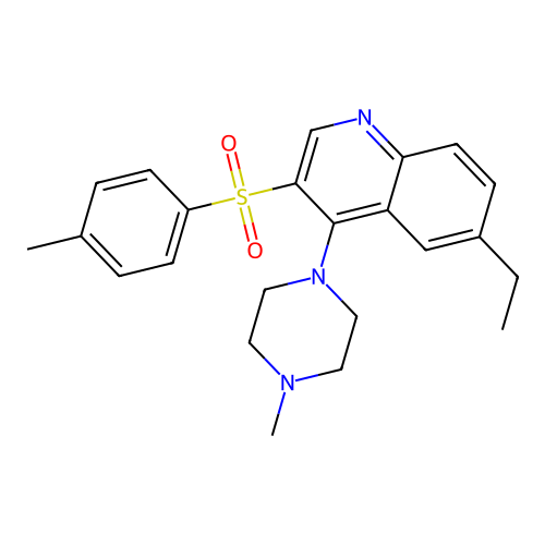 6-Ethyl-3-(4-methylphenyl)sulfonyl-4-(4-methylpiperazin-1-yl)quinoline structure