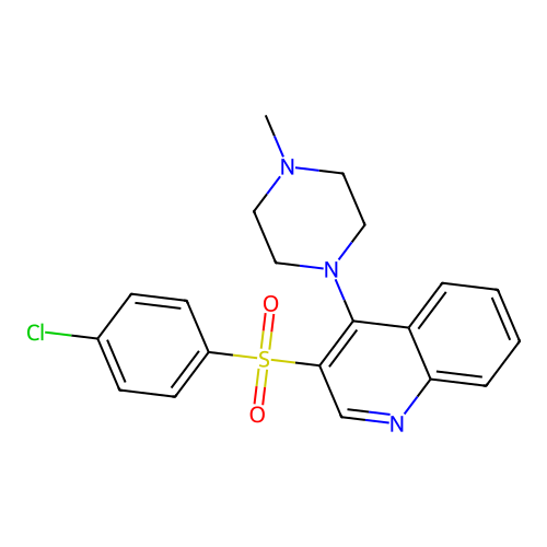 3-(4-Chlorobenzenesulfonyl)-4-(4-methylpiperazin-1-yl)quinoline structure