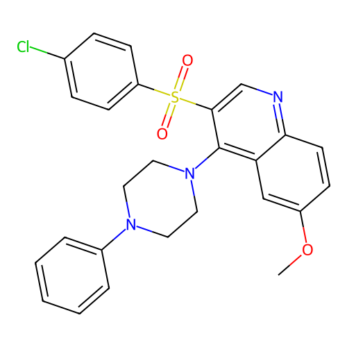 3-(4-Chlorophenyl)sulfonyl-6-methoxy-4-(4-phenylpiperazin-1-yl)quinoline structure