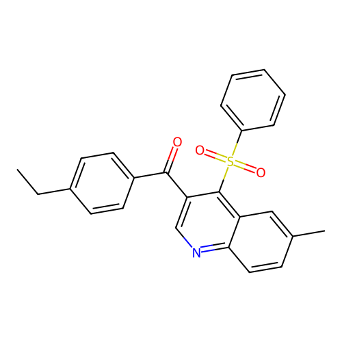 (4-Ethylphenyl)(6-methyl-4-(phenylsulfonyl)quinolin-3-yl)methanone structure