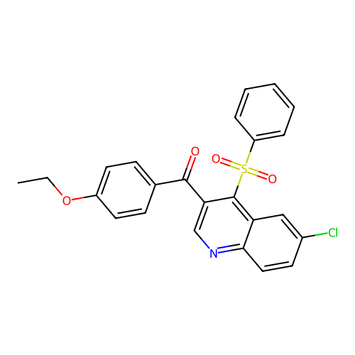 4-(Benzenesulfonyl)-6-chloro-3-(4-ethoxybenzoyl)quinoline structure