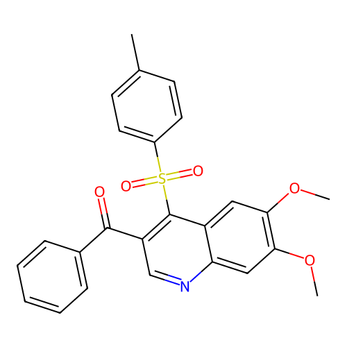 (6,7-Dimethoxy-4-tosylquinolin-3-yl)(phenyl)methanone structure