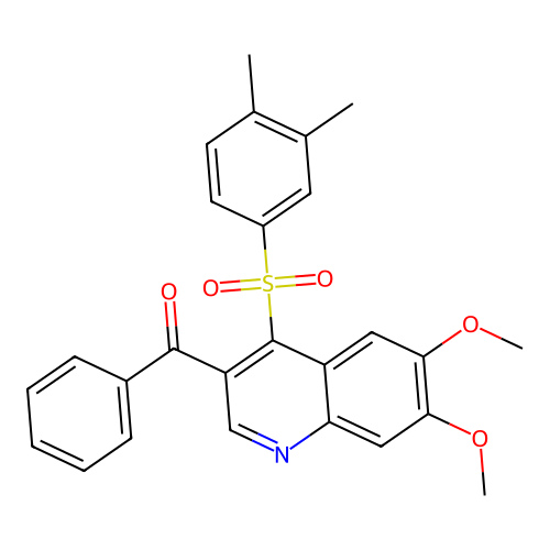 3-Benzoyl-4-(3,4-dimethylbenzenesulfonyl)-6,7-dimethoxyquinoline structure