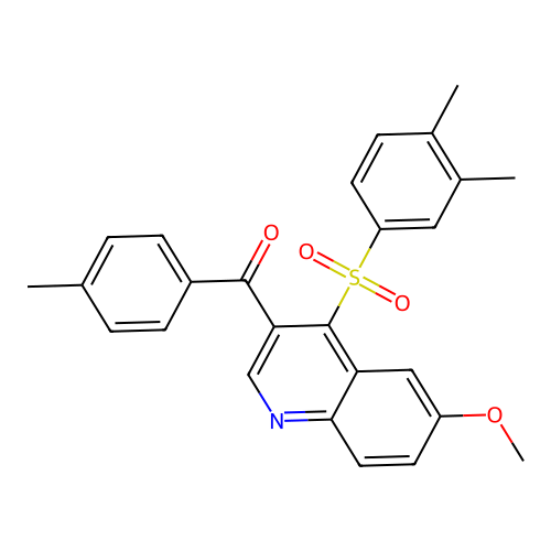 4-(3,4-Dimethylbenzenesulfonyl)-6-methoxy-3-(4-methylbenzoyl)quinoline structure