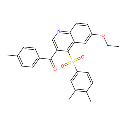 4-(3,4-Dimethylbenzenesulfonyl)-6-ethoxy-3-(4-methylbenzoyl)quinoline structure
