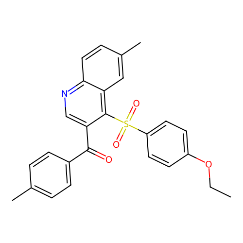 4-(4-Ethoxybenzenesulfonyl)-6-methyl-3-(4-methylbenzoyl)quinoline structure