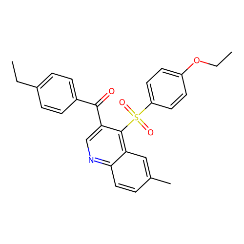 (4-((4-Ethoxyphenyl)sulfonyl)-6-methylquinolin-3-yl)(4-ethylphenyl)methanone structure