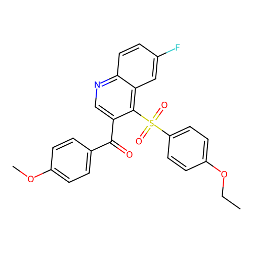 [4-(4-Ethoxyphenyl)sulfonyl-6-fluoroquinolin-3-yl]-(4-methoxyphenyl)methanone structure