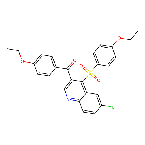 6-Chloro-3-(4-ethoxybenzoyl)-4-(4-ethoxybenzenesulfonyl)quinoline structure