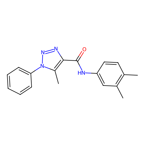 N-(3,4-dimethylphenyl)-5-methyl-1-phenyl-1H-1,2,3-triazole-4-carboxamide structure