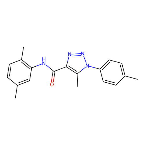 N-(2,5-dimethylphenyl)-5-methyl-1-(4-methylphenyl)-1H-1,2,3-triazole-4-carboxamide structure