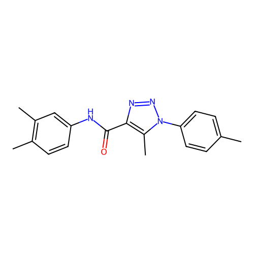 N-(3,4-dimethylphenyl)-5-methyl-1-(4-methylphenyl)-1H-1,2,3-triazole-4-carboxamide structure