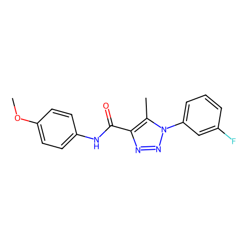 1-(3-fluorophenyl)-N-(4-methoxyphenyl)-5-methyl-1H-1,2,3-triazole-4-carboxamide structure