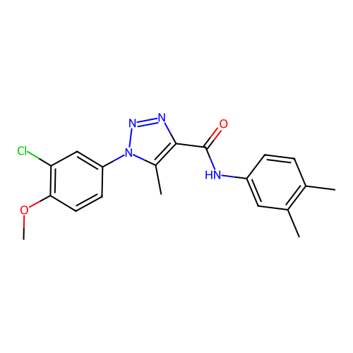 1-(3-chloro-4-methoxyphenyl)-N-(3,4-dimethylphenyl)-5-methyl-1H-1,2,3-triazole-4-carboxamide structure
