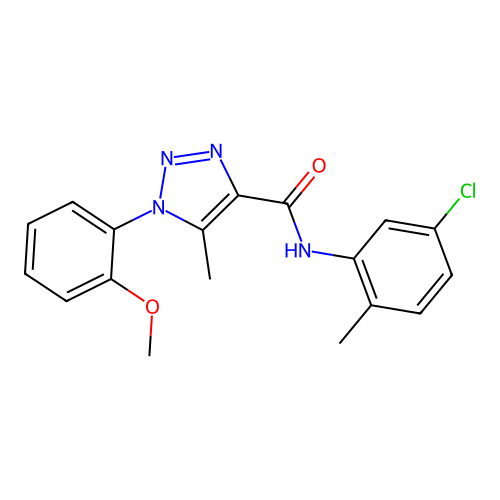 N-(5-chloro-2-methylphenyl)-1-(2-methoxyphenyl)-5-methyl-1H-1,2,3-triazole-4-carboxamide structure