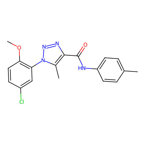 1-(5-chloro-2-methoxyphenyl)-5-methyl-N-(4-methylphenyl)-1H-1,2,3-triazole-4-carboxamide structure