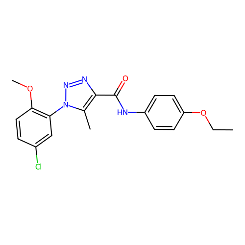 1-(5-chloro-2-methoxyphenyl)-N-(4-ethoxyphenyl)-5-methyl-1H-1,2,3-triazole-4-carboxamide structure