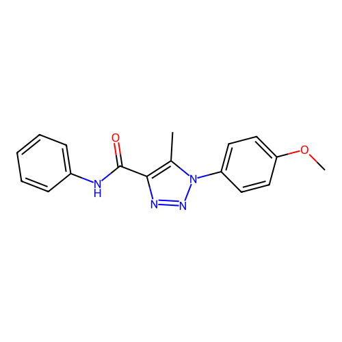 1-(4-methoxyphenyl)-5-methyl-N-phenyl-1H-1,2,3-triazole-4-carboxamide structure