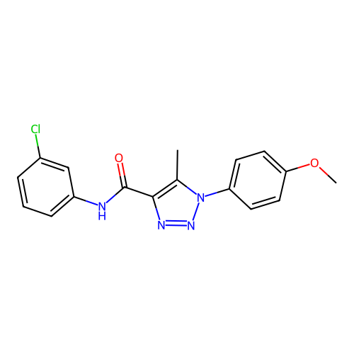 N-(3-chlorophenyl)-1-(4-methoxyphenyl)-5-methyl-1H-1,2,3-triazole-4-carboxamide structure