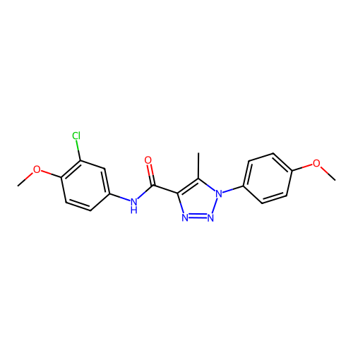 N-(3-chloro-4-methoxyphenyl)-1-(4-methoxyphenyl)-5-methyl-1H-1,2,3-triazole-4-carboxamide structure