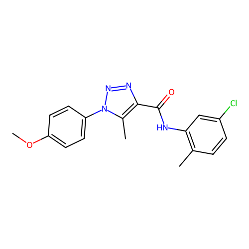 N-(5-chloro-2-methylphenyl)-1-(4-methoxyphenyl)-5-methyl-1H-1,2,3-triazole-4-carboxamide structure