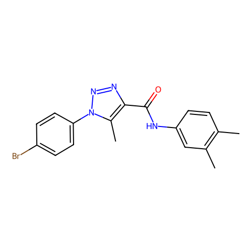 1-(4-bromophenyl)-N-(3,4-dimethylphenyl)-5-methyl-1H-1,2,3-triazole-4-carboxamide structure