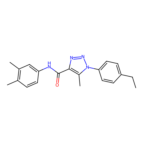 N-(3,4-dimethylphenyl)-1-(4-ethylphenyl)-5-methyl-1H-1,2,3-triazole-4-carboxamide structure
