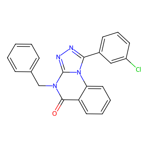 4-Benzyl-1-(3-chlorophenyl)-[1,2,4]triazolo[4,3-a]quinazolin-5-one structure