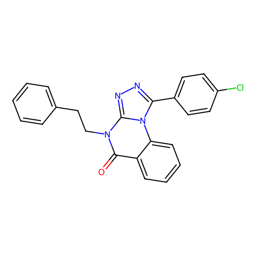 1-(4-chlorophenyl)-4-phenethyl-[1,2,4]triazolo[4,3-a]quinazolin-5(4H)-one structure