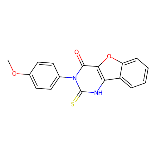 3-(4-methoxyphenyl)-2-sulfanylidene-1H-[1]benzofuro[3,2-d]pyrimidin-4-one structure