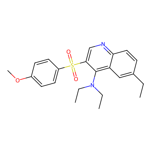N,N,6-triethyl-3-(4-methoxyphenyl)sulfonylquinolin-4-amine structure
