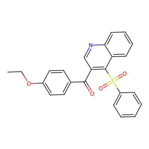 4-(Benzenesulfonyl)-3-(4-ethoxybenzoyl)quinoline structure
