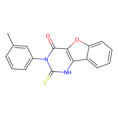 3-(3-methylphenyl)-2-sulfanylidene-1H-benzofuro[3,2-d]pyrimidin-4-one structure