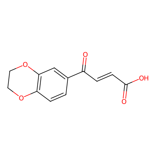 2-Butenoic acid, 4-(2,3-dihydro-1,4-benzodioxin-6-yl)-4-oxo-, (E)- structure
