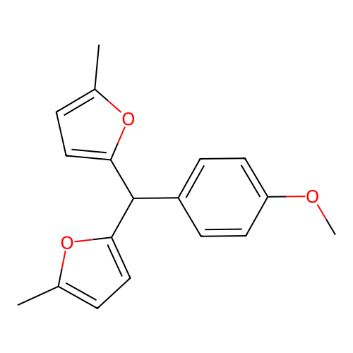 Furan, 2,2'-[(4-methoxyphenyl)methylene]bis[5-methyl- structure